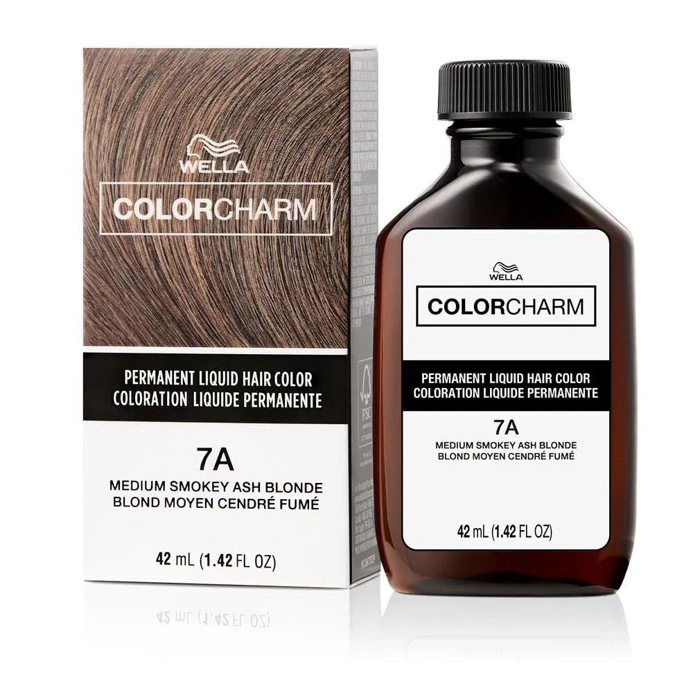 Wella Colorcharm Permanent Liquid Hair color #7A-Med Smoky Ash Blond 1.42 oz